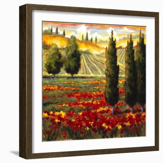 Tuscany in Bloom III-JM Steele-Framed Giclee Print