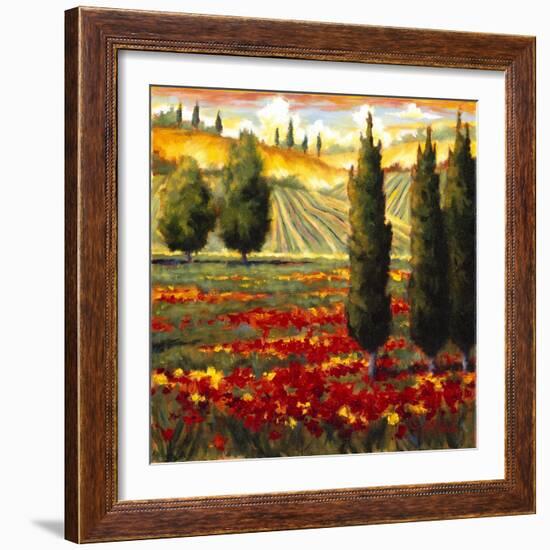 Tuscany in Bloom III-JM Steele-Framed Giclee Print