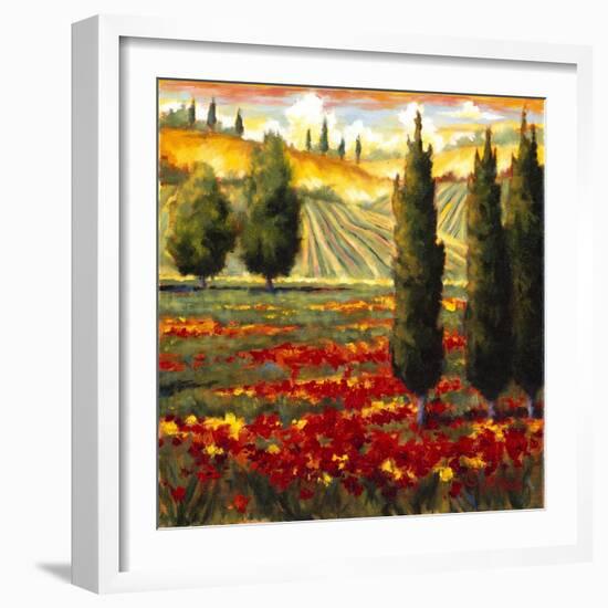 Tuscany in Bloom III-JM Steele-Framed Giclee Print