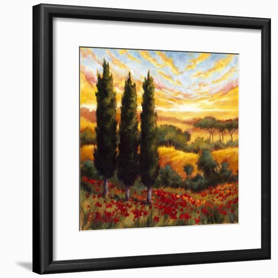 Tuscany in Bloom IV-null-Framed Premium Giclee Print
