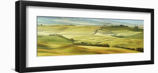 Tuscany landscape, Val d'Orcia, Italy-Frank Krahmer-Framed Art Print