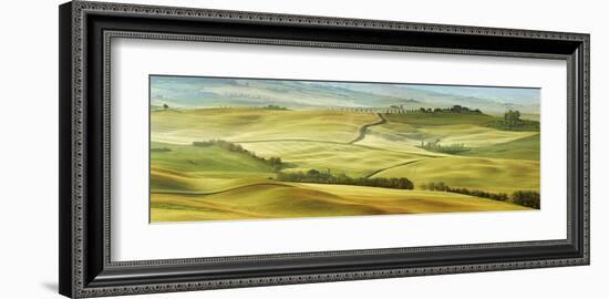 Tuscany landscape, Val d'Orcia, Italy-Frank Krahmer-Framed Art Print