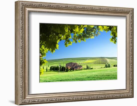 Tuscany Landscape with Typical Farm House-Iakov Kalinin-Framed Photographic Print