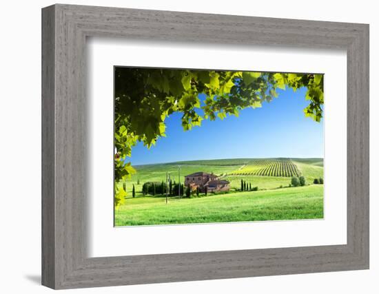 Tuscany Landscape with Typical Farm House-Iakov Kalinin-Framed Photographic Print