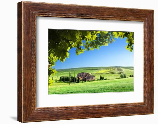 Tuscany Landscape with Typical Farm House-Iakov Kalinin-Framed Photographic Print