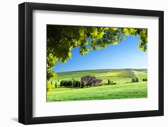 Tuscany Landscape with Typical Farm House-Iakov Kalinin-Framed Photographic Print