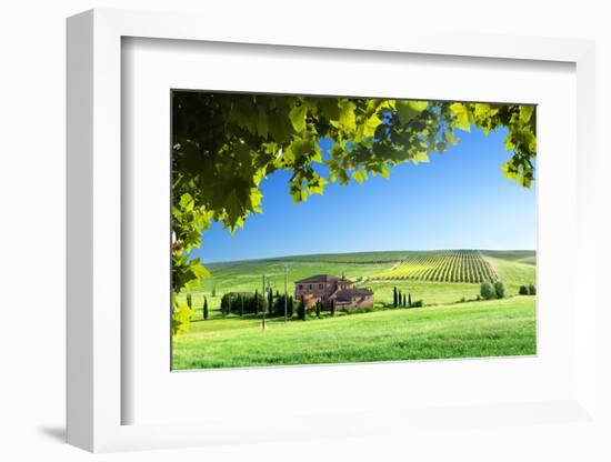 Tuscany Landscape with Typical Farm House-Iakov Kalinin-Framed Photographic Print