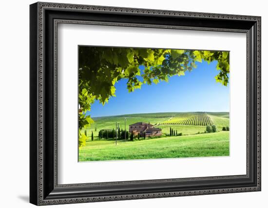 Tuscany Landscape with Typical Farm House-Iakov Kalinin-Framed Photographic Print