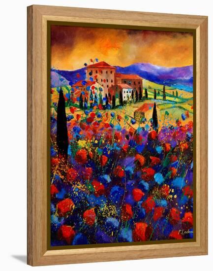 Tuscany Poppies-Pol Ledent-Framed Stretched Canvas