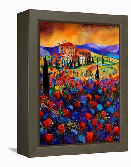 Tuscany Poppies-Pol Ledent-Framed Stretched Canvas