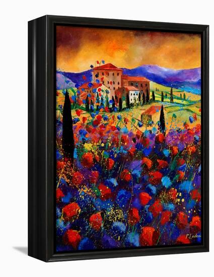 Tuscany Poppies-Pol Ledent-Framed Stretched Canvas