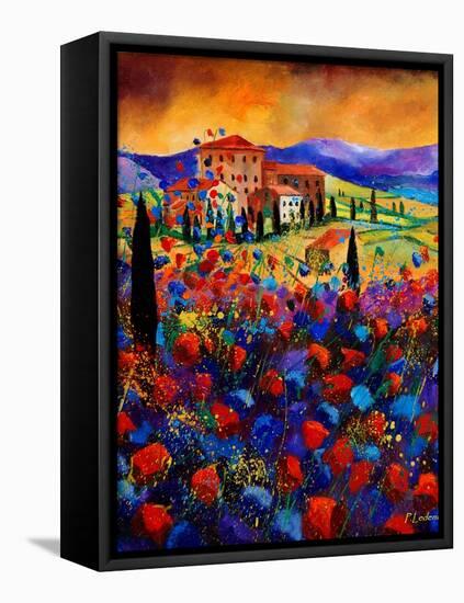 Tuscany Poppies-Pol Ledent-Framed Stretched Canvas
