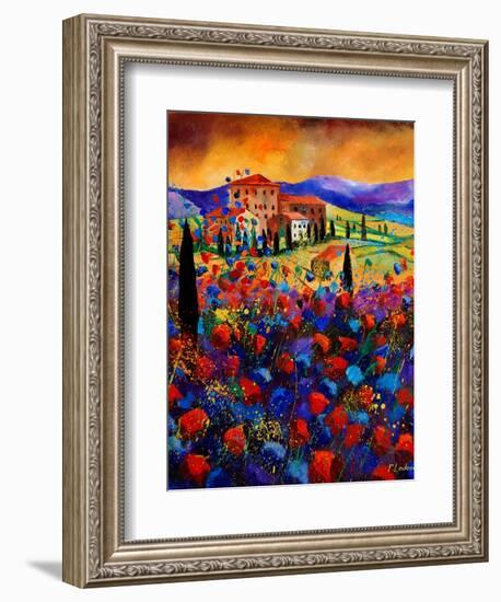 Tuscany Poppies-Pol Ledent-Framed Art Print