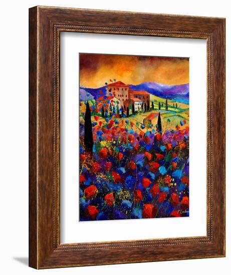 Tuscany Poppies-Pol Ledent-Framed Art Print