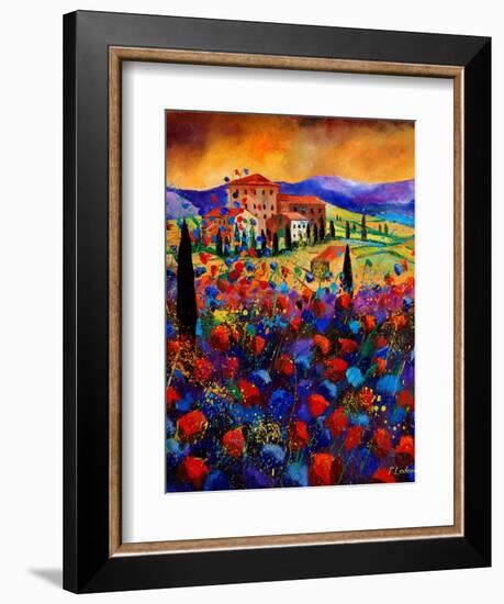 Tuscany Poppies-Pol Ledent-Framed Art Print