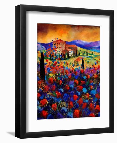 Tuscany Poppies-Pol Ledent-Framed Art Print