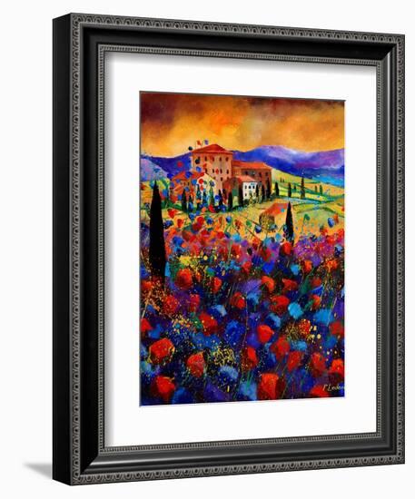 Tuscany Poppies-Pol Ledent-Framed Art Print