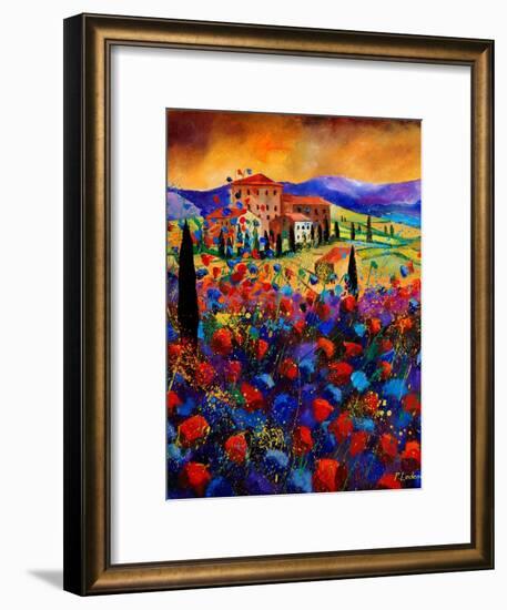 Tuscany Poppies-Pol Ledent-Framed Art Print