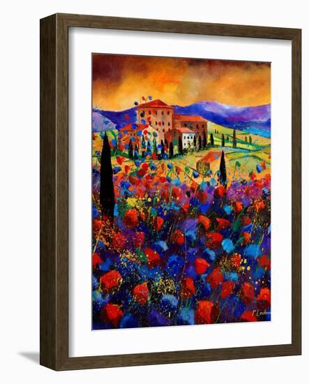 Tuscany Poppies-Pol Ledent-Framed Art Print