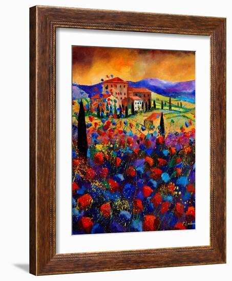 Tuscany Poppies-Pol Ledent-Framed Art Print