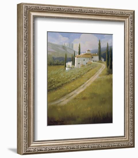 Tuscany Vineyard-Carolyne Hawley-Framed Art Print