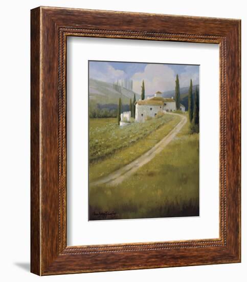 Tuscany Vineyard-Carolyne Hawley-Framed Art Print