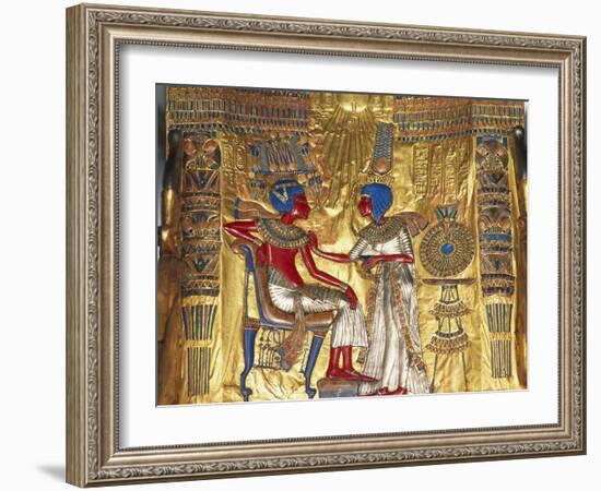 Tutankhamen a Ankhesenamen, Relief, C20 BC-null-Framed Photographic Print