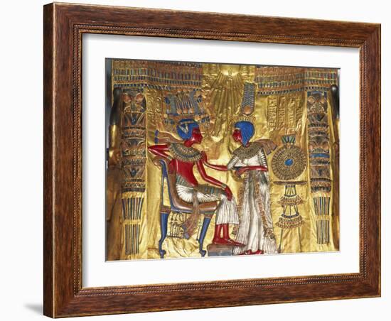 Tutankhamen a Ankhesenamen, Relief, C20 BC-null-Framed Photographic Print