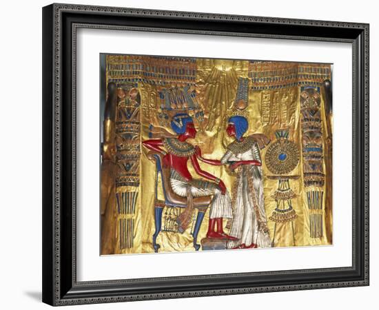 Tutankhamen a Ankhesenamen, Relief, C20 BC-null-Framed Photographic Print