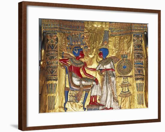 Tutankhamen a Ankhesenamen, Relief, C20 BC-null-Framed Photographic Print