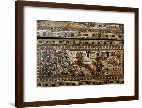 Tutankhamun in Battle, Detail from Painted Casket from Tomb of Tutankhamun-null-Framed Giclee Print