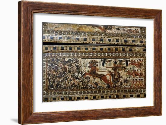 Tutankhamun in Battle, Detail from Painted Casket from Tomb of Tutankhamun-null-Framed Giclee Print