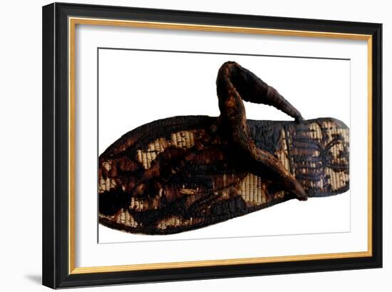 Tutankhamun's Sandal Decorated with Bound Prisoners and Sema-Tawy Symbols, 14th C Bc-null-Framed Photographic Print