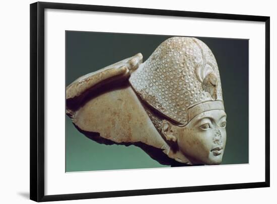 Tutankhamun Wearing the Blue Crown, 14th Century Bc-null-Framed Photographic Print