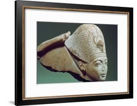 Tutankhamun Wearing the Blue Crown, 14th Century Bc-null-Framed Photographic Print