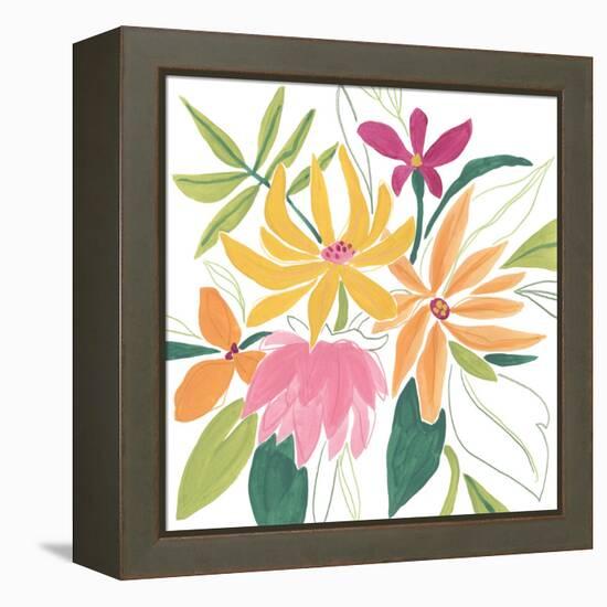 Tutti Frutti Floral II-June Vess-Framed Stretched Canvas