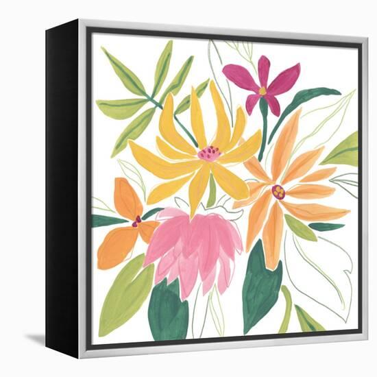 Tutti Frutti Floral II-June Vess-Framed Stretched Canvas