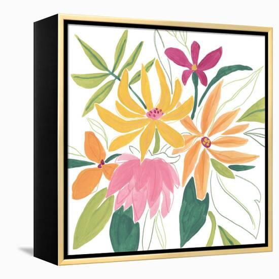 Tutti Frutti Floral II-June Vess-Framed Stretched Canvas