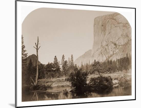 Tutucanula - El Capitan 3600 ft. Yosemite, California, 1861-Carleton Watkins-Mounted Art Print