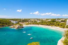 Cala Turqueta Beach in Sunny Day, Menorca Island, Spain.-tuulijumala-Mounted Photographic Print