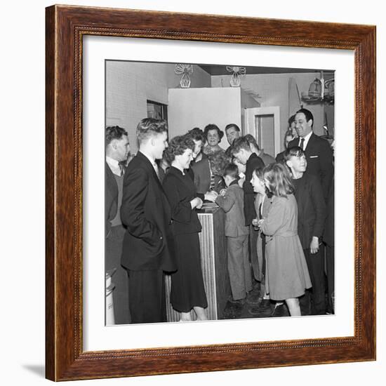 Tv and Recording Star Wee Willie Harris Visits South Yorkshire, 1958-Michael Walters-Framed Photographic Print