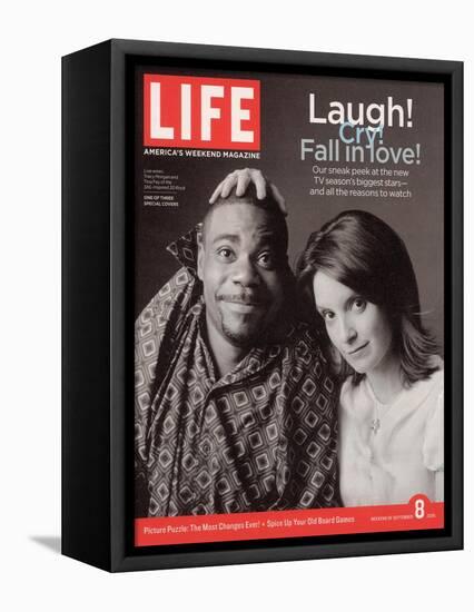 TV Co-stars Tracy Morgan and Tina Fey, September 8, 2006-Cass Bird-Framed Premier Image Canvas