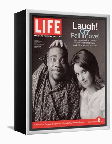 TV Co-stars Tracy Morgan and Tina Fey, September 8, 2006-Cass Bird-Framed Premier Image Canvas