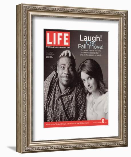 TV Co-stars Tracy Morgan and Tina Fey, September 8, 2006-Cass Bird-Framed Photographic Print