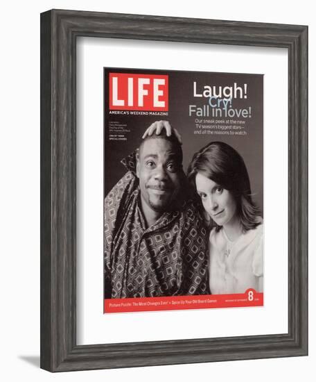 TV Co-stars Tracy Morgan and Tina Fey, September 8, 2006-Cass Bird-Framed Photographic Print