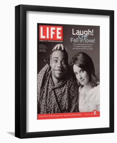 TV Co-stars Tracy Morgan and Tina Fey, September 8, 2006-Cass Bird-Framed Photographic Print