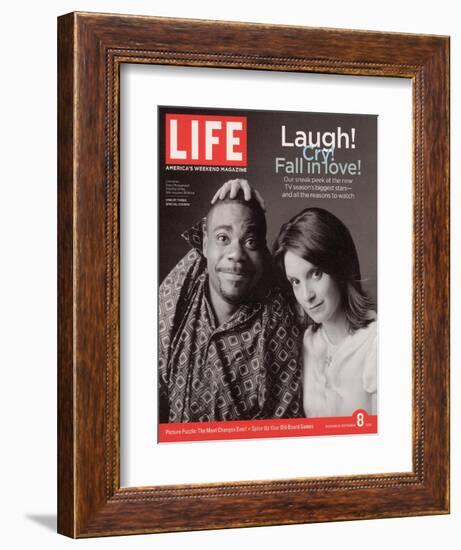 TV Co-stars Tracy Morgan and Tina Fey, September 8, 2006-Cass Bird-Framed Photographic Print