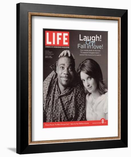 TV Co-stars Tracy Morgan and Tina Fey, September 8, 2006-Cass Bird-Framed Photographic Print