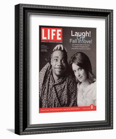 TV Co-stars Tracy Morgan and Tina Fey, September 8, 2006-Cass Bird-Framed Photographic Print