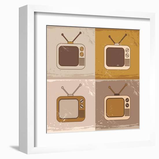 Tv Set Icons-YasnaTen-Framed Art Print